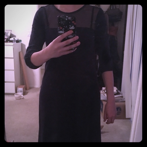 A.P.C. Navy dress with illusion yoke (NWT) - Picture 2 of 5